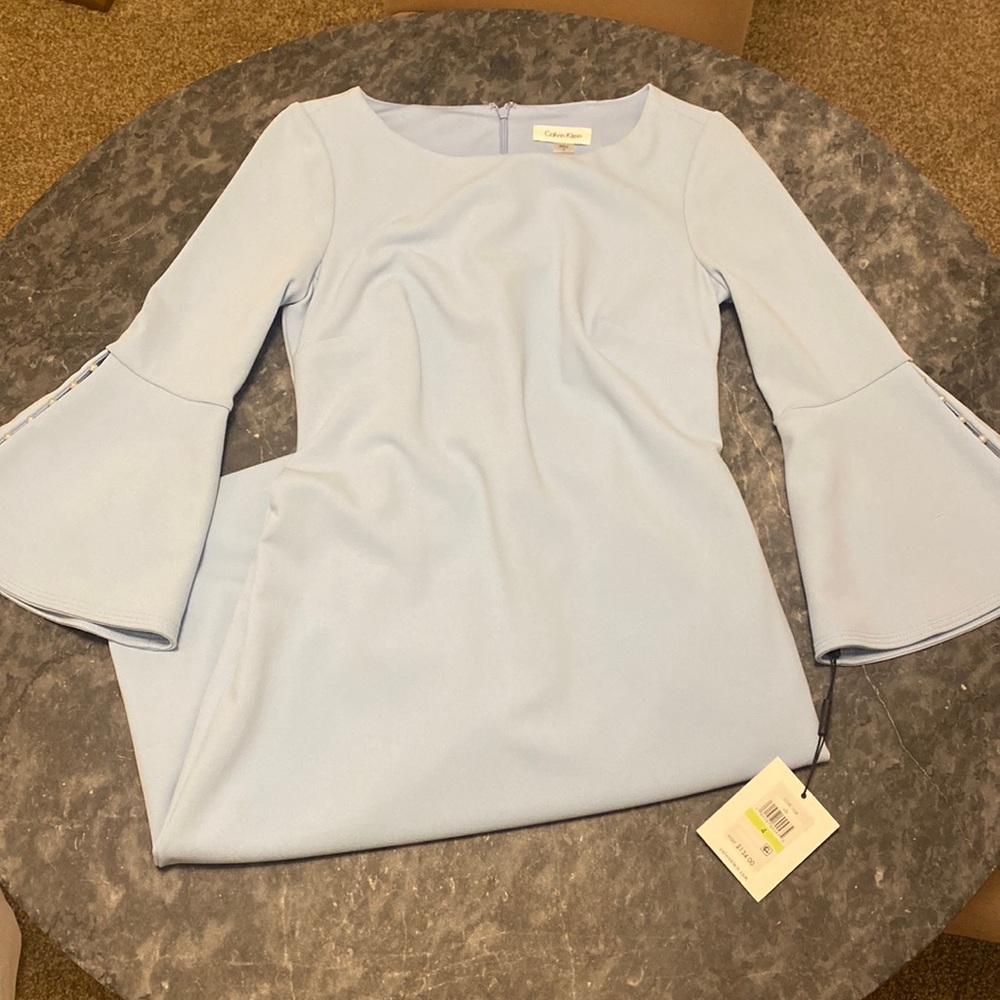 Calvin Klein Bell-Sleeve Sheath Dress Size 4